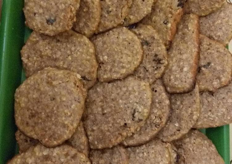 Galletas de avena, receta con tabla nutricional