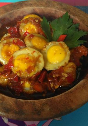 Foto resep Telor puyuh bumbu rujak