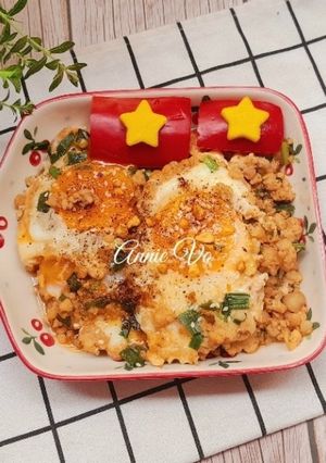 Hình của món Trứng chưng thịt vai xay.