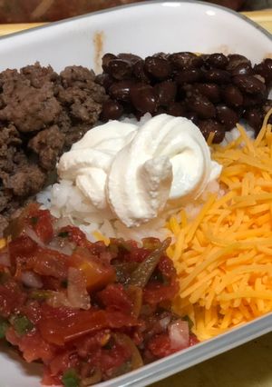 A picture of Poorman’s Beef Burrito Bowl.