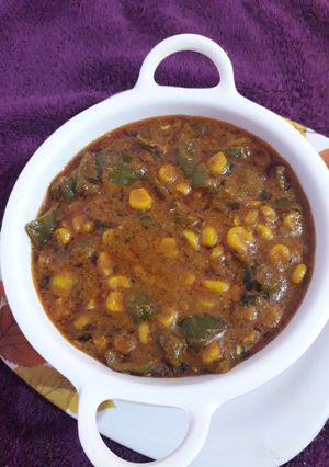 કોનઁ કેપ્સીકમ સબ્જી રેસીપી મુખ્ય ફોટો