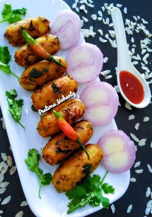 A picture of Poha Cutlet.