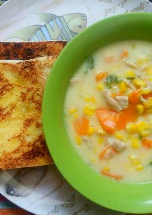 Foto resep Chicken cream soup (sup krim ayam)