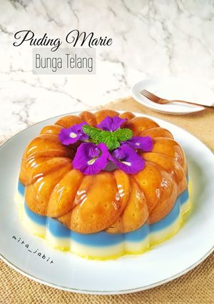 Foto resep Puding Marie Bunga Telang