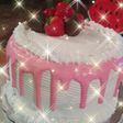 Pastel de fresa con crema