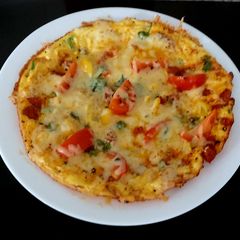 A picture of My Chorizo Omelette with Cheese and herbs 🤗.