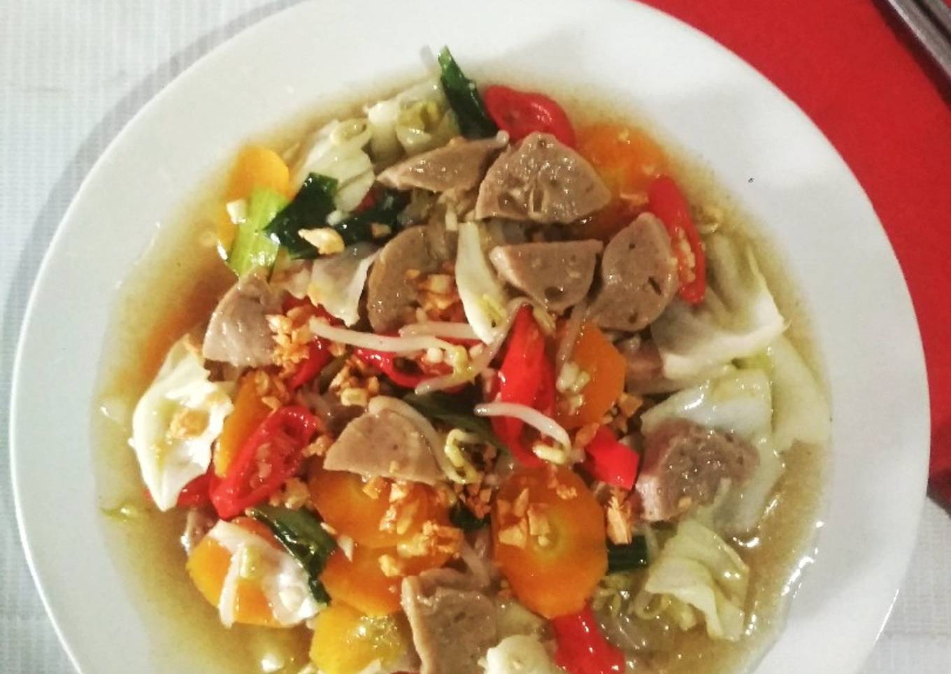 Capcay Kuah Sayuran Bakso