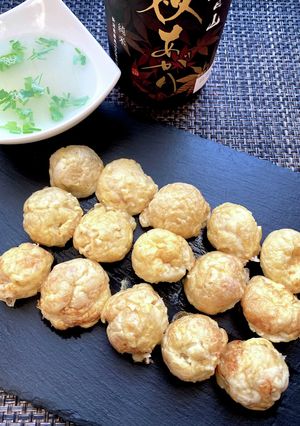 A picture of Akashiyaki with Clear Broth.