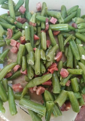 Una foto de Judías verdes con jamón