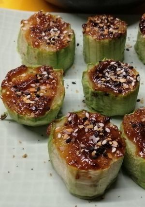 絲瓜田樂燒 的食譜成品照片