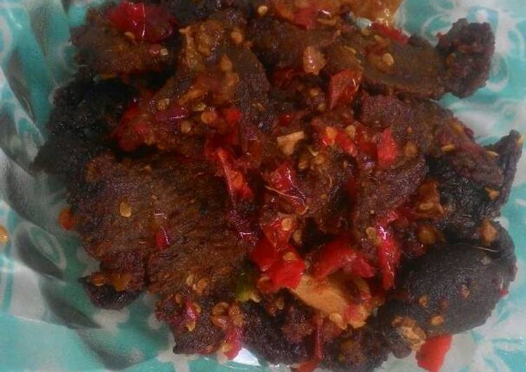Dendeng batokok lado merah / Dendeng sapi balado #KitaBerbagi