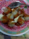 Cilok isi keju saus BBQ