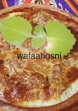 صورة لوصفة طاجن ارز معمر بالكفتة
