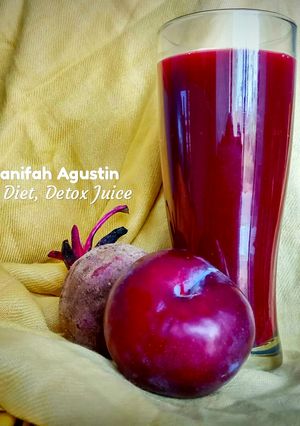 Foto resep 58. Diet, Detox Juice plum pear brocoli beet carrot