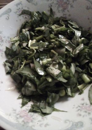 صورة لوصفة سلطة البقلة او الفرفحينة 😋😋😋