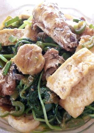 Foto resep Tumis Bayam Tahu Sarden