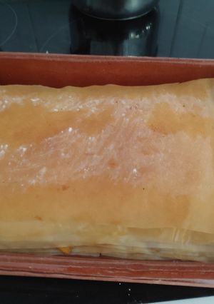Una foto de Strudel liso de melocotón