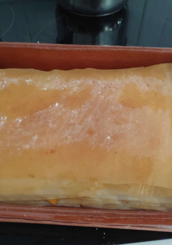 Una foto de Strudel liso de melocotón