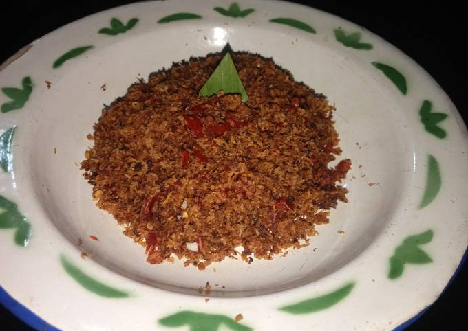 Cara Gampang Menyiapkan Serundeng kelapa bumbu rujak yang Enak