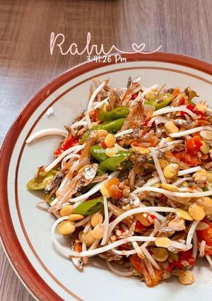 Foto resep Tumis Ale (kecambah) (pete) dan Ikan Kering Pedas
