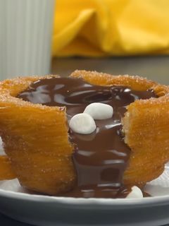 Kávés csésze churros recept fotója