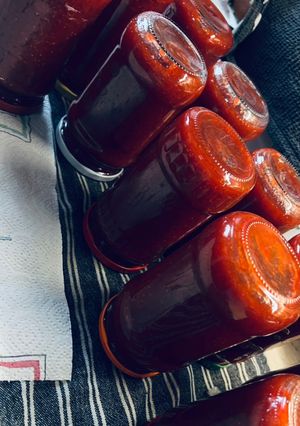Finom barna cukros eperlekvár recept fotója