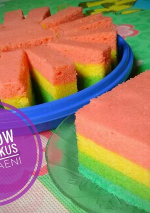 Foto resep 🌈Rainbow Cake Kukus/Bolu Kukus Pelangi🌈