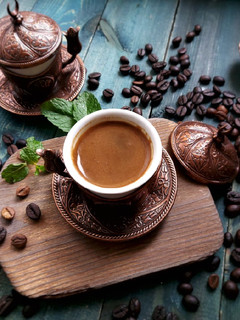 عکسی از دستور قهوه ترک نعنایی