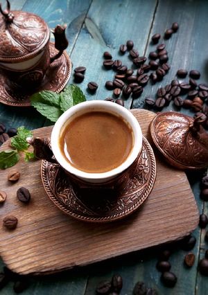 عکسی از دستور قهوه ترک نعنایی