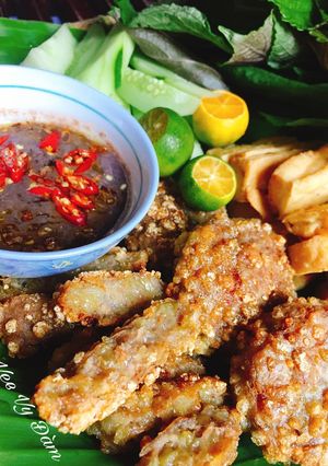 Hình của món Chả cốm Hà Nội.