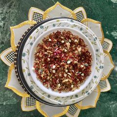 A picture of Ragi Sprouts, Fresh Coconut, Jaggery Sweets.