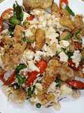ผัดกะเพราหนังไก่กรอบ (แบบแห้ง)