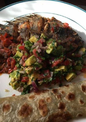 A picture of Stir fried tilapia.