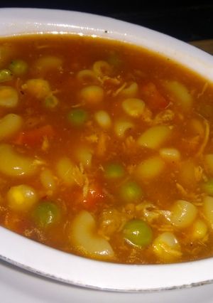 A picture of Macorani soup.