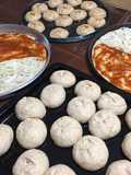 Bollo para pizza y pancitos saborizados con harina integral molienda fina
