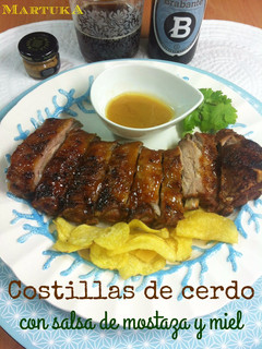 Una foto de Costillas de cerdo con salsa de mostaza y miel