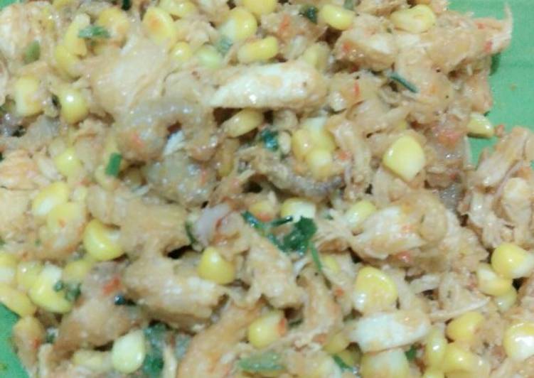 Ayam suwir jagung manis