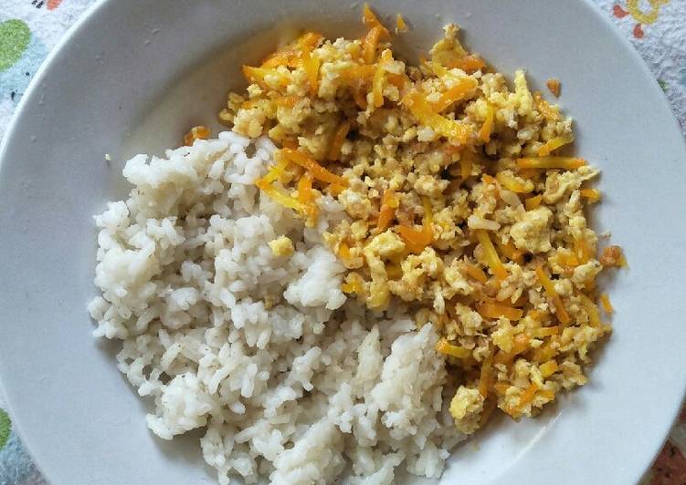 Orak arik tahu, telur, wortel