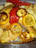 Muslo asado al limón