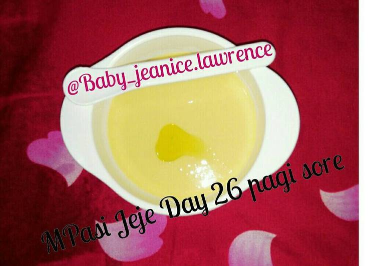 Cara Membuat MPasi 6m+ bubur yampung+jagung manis yang Gurih