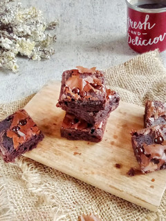 Foto resep Shiny crust brownies / fudgy brownies / brownies panggang