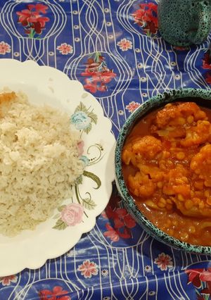 عکسی از دستور خورشت گل کلم خوشمزه😋😋
