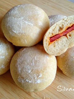Una foto de 64.🥙Minimolletes rellenos de chorizo amasados en panificadora
