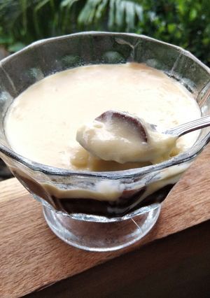 Foto resep Puding Coklat Vla Keju