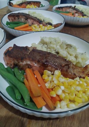 Foto resep Salmon teriyaki