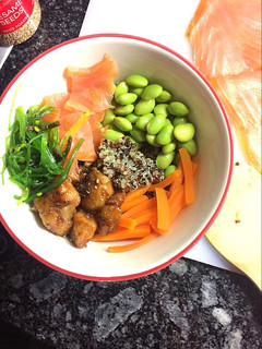 Foto resep Hawaiian Poke Bowl w/ Quinoa & Salmon Teriyaki (mpasi >1th)
