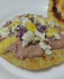 Arepa🥯con dip🥓de mortadela casera y queso🥯🫓🧀