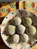 โมจิสองรส🍠🥜🍡Mochi 🍡(with matcha peanut🍵 🥜paste and purple potato paste🍠🥛)