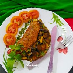 A picture of Mushroom Omelette.