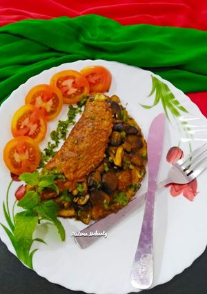 A picture of Mushroom Omelette.